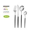 Conjunto de Talheres de Aço Inoxidável para Uso Doméstico e em Restaurantes, Faca Portuguesa, Garfo, Colher de Mesa, Faca e Garfo para Comida Ocidental, Colher de Sobremesa, Colher de Chá, Faca e Garfo para Steak