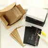 Cartão de Palavra Papel em Branco Cartão Rígido Papel Kraft Cartão Preto Marcador de Página Cartão de Mensagem Alfabetização Cartão Postal Pintado à Mão Cartão de Assinatura