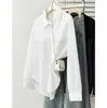 Otoño 2026 Nuevo Tallas Grandes Simple Elegante Blusa de Manga Larga con Volantes para Mujeres Tallas Grandes Top Casual 0910