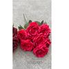 Fábrica de flores artificiais vermelhas de casamento chinesas atacado grande hortênsia vermelha rosa decoração de caminho de casamento flor artificial
