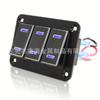 Xinhai Metal Cepillado Luz de Tira Doble Negra Panel de Control de Interruptor de Alimentación para Bus Modificado, Barco con Forma de Yate, RV