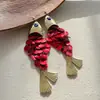 Nuevos Pendientes Colgantes de Borla de Concha con Forma de Pez Estilo Chino Tendencia Versátil Ganchos para Orejas Pendientes de Moda Personalizados con Temperamento