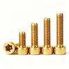 Tornillos antirrobo de alta resistencia grado 12.9 dorados con cabeza hexagonal Allen, tornillos de cabeza avellanada, pernos de cabeza cilíndrica M3-M12