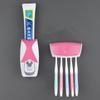 Espremedor de Pasta de Dente Colorido Automático Porta-Escova de Dentes Montado na Parede Sem Perfuração Conjunto Criativo Preguiçoso para Espremer Pasta de Dente