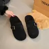 Mules cerrados de suela gruesa estilo Birkenstock para mujer, nuevos mules casuales de fieltro y ante para otoño e invierno 2026