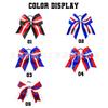 Anillo para el pelo de lazo europeo y americano de 8 pulgadas para niños, combinación de colores laminados tricolor, cinta de cola de milano, tocado de niña la la la