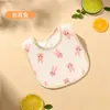 Babero con Forma de U para Bebé, Babero Impermeable para Salivación Durante la Dentición, Babero de Gasa Grande con Dibujos Animados para Salivación, Venta al por Mayor