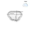 Molde de silicone para bandeja de frutas DIY transfronteiriça, prato oval, bandeja de armazenamento de amor, prato de frutas flor de nuvem