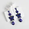 Pendientes Amazon transfronterizos, extragrandes, electrochapados, elegantes, de estilo largo, con un toque de alta gama, adornados con borlas y pedrería negra
