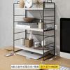 Prateleira de Armazenamento Simples Estante de Livros Suporte de Armazenamento para Mesa de Escritório Estante Pequena de Ferro para Mesa de Casa Multi-Camadas