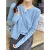 Cárdigan de punto para mujer de otoño e invierno, prenda exterior, cárdigan, suéter, chaqueta, manga larga, adelgazante, top de invierno