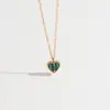 Collar Único de Acero de Titanio con Corazón de Doble Cara para Mujer, Cadena para Clavícula de Lujo Ligero Estilo Europeo y Americano, Cadena de Cuello de Corazón Rojo Pequeño Versátil de Diseño Moderno