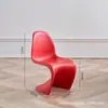 Silla de Comedor Infantil en Forma de S con Diseño de Plástico, Adecuada para Uso en Casa, Taburete Pequeño de Plástico para Niños, Silla Panton Moderna Minimalista