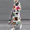 Ropa de Otoño Transfronteriza Europea y Americana 2025 para Mujer, Abrigos de Manga Larga con Solapa de Bloques de Color y Cuadros Variados, Abrigos de Lana Estampados de Dragón y Fénix
