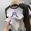 Camiseta de manga larga cálida con bloques de color, cuello redondo, para niños de tamaño mediano a grande, Otoño/Invierno 2026, top básico versátil casual para niñas