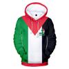 Sudadera con capucha y cremallera de manga corta 'Free Palestine Go Palestine'