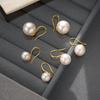 Pendientes de perlas Shihua francesas, ligeros, de lujo, de alta calidad, con tacón alto y gancho para la oreja, elegantes y sencillos, a la moda, que combinan con todo para mujer.