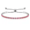 Conjunto de Pulseira Quente Transfronteiriça Zircônia Branca Tênis Pulseira de Puxar Fileiras Simples Diamante Fileiras Duplas Diamante Enfeites de Mão Atacado de Fábrica