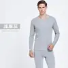 Conjunto de Roupa Térmica de Algodão Puro Masculina para Outono, Camiseta Térmica Fina de Algodão, Roupa Térmica Básica Juvenil 100% Algodão, Conjunto Térmico Masculino para Inverno