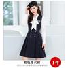 Vestido plissado gola V estilo preppy 2023 primavera novo para meninas plus size saia colete sem mangas solta roupa de trabalho do jardim de infância