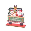 Decoraciones de Madera Navideñas de Nuevos Productos Transfronterizos Decoraciones de Escritorio Decoraciones Estilo Casita Pequeña Navideña