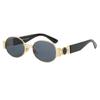 Gafas de Sol Redondas Nuevas 2025 Metal Trendy Gafas de Sol de Influencer para Mujer Retro Estilo Lisa Gafas de Sol para Fotos