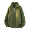 Suéter de Invierno 2025 Estilo Nuevo con Forro de Polar Engrosado Cuello Alto para Hombre, Color Sólido, Estilo Perezoso, Jersey de Punto Holgado 946P63