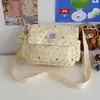 Bolsa de ombro única grande capacidade estilo universitário para estudante, com laço, transversal, nicho, moda, bolsa de compras para commuting, mulheres
