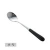 Colher criativa personalizada de aço inoxidável colher simples de cerâmica preta e branca colher de café de aço inoxidável atacado