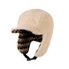 Orejeras Cálidas Estilo Coreano Ins Sombrero de Felpa a Prueba de Viento para Mujer Otoño e Invierno Montar Retro Combinación Versátil Cara Descubierta Pequeño Sombrero Lei Feng Moderno