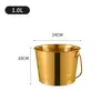 Cubo de Hielo Engrosado de Acero Inoxidable Cubo para Cubitos de Hielo Cubo de Hielo Ktv Bar de una Sola Capa con Doble Asa Cabeza de Tigre Cubo para Vino Tinto Cerveza Champaña