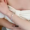 Colar de pérolas artificiais, elegante, simples e versátil, corrente de clavícula para viajantes, elegante, de alta qualidade, conjunto de joias de tendência nacional para mulheres