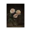 Pintura a Óleo Nórdica Vintage Vaso de Flores Peônia Sala de Estar Decoração de Quarto Sem Moldura Núcleo de Poster de Pintura Suspensa