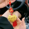 Llavero Dorado Gato de la Suerte Premium Colgante de Caballo de Oro Puro Adorno de Cadena para Teléfono Celular Decoración Interior de Coche al por Mayor