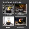 Decoración de Chimenea Atomizada Redonda Impermeable para Exteriores Llama Artificial Impermeable Chimenea para Mesa de Café en Casa Estufa Atomizada 3D Empotrada