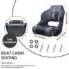 Modelo de Venta Directa al por Mayor de Fábrica Mengshijia Modelo 86575-6Gb Silla para Barco de Cuero de PVC Impermeable con Reposapiés y Asiento Marino