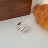 Anillo de amor con piedra de plata esterlina S925 Holdup, anillo único de moda para mujer, apertura de alta gama con sentido de marea ajustable