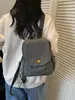 Mochila de Lona Transfronteriza para Mujer 2025 Nueva de Viaje Ligera Gran Capacidad Volteo Mochila Pequeña Simple Estudiante Bolsa Escolar