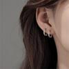 Aretes de Círculo con Números Romanos de Plata Esterlina 925 para Mujer, Nuevo Diseño Nicho, Arete de Alta Gama, Hebilla de Oreja Tipo Stud de Lujo Ligero