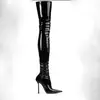 Botas elásticas de punta fina, tacón fino, estilo europeo y americano 2026, adelgazantes y que realzan la figura, botas largas hasta la rodilla para mujer