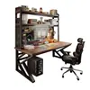 Mesa de Computador Mesa de Estudo Mesa de Escritório Conjunto Completo com Mesa e Cadeira Painel Perfurado Mesa Gamer Estante de Chão