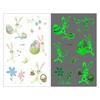 Ruikalong Transfronterizo Impermeable Luminoso Pegatinas de Pascua Fiesta Dibujos Animados Pegatinas de Tatuaje para Niños Pegatinas de Huevo de Conejo
