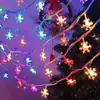 Bola Redonda Floco de Neve Sino Alce Árvore de Natal Estrela Luz Decoração de Natal Luz Ambiente para Quarto Cordão de Luz