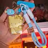 Chaveiro Gato Kt da Sorte em Ouro Puro 999 Pingente para Mochila Escolar Pingente para Celular Presente para Namorada 20Mg