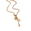 Nuevo Collar Colgante Año del Zodiaco Estilo Chino Lujo Ligero Nicho Versátil Cadena para Suéter Moda Personalidad Collar para Mujer Venta al por Mayor