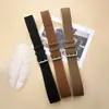 Cinturón Ancho Vintage de Gamuza Transfronterizo para Mujer, Hebilla Doble de Pasador de Moda, Versátil para Abrigos y Vestidos, Sensación de Alta Gama