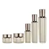Nuevo Set poligonal estilo encaje de Botellas acrílicas, Tarros para crema 15g 30g 50g