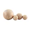 Bola de madeira maciça bola acessório DIY feito à mão cor de madeira crua bola de madeira bola grande bola pintada contas de bola vendas diretas da fábrica