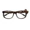 Armação de Óculos Fofa Estilo Retro Estampa de Leopardo Gatinho Millennium Hottie Estilo Y2K Versátil Tartaruga Ídolo Feminino Naoi Rei Mesmo Estilo