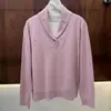 BORBOTIE Ropa de punto para mujer 2026 Otoño/Invierno Nuevo LP Moda Casual Suéter de Cachemira con Cuello Solapa en V